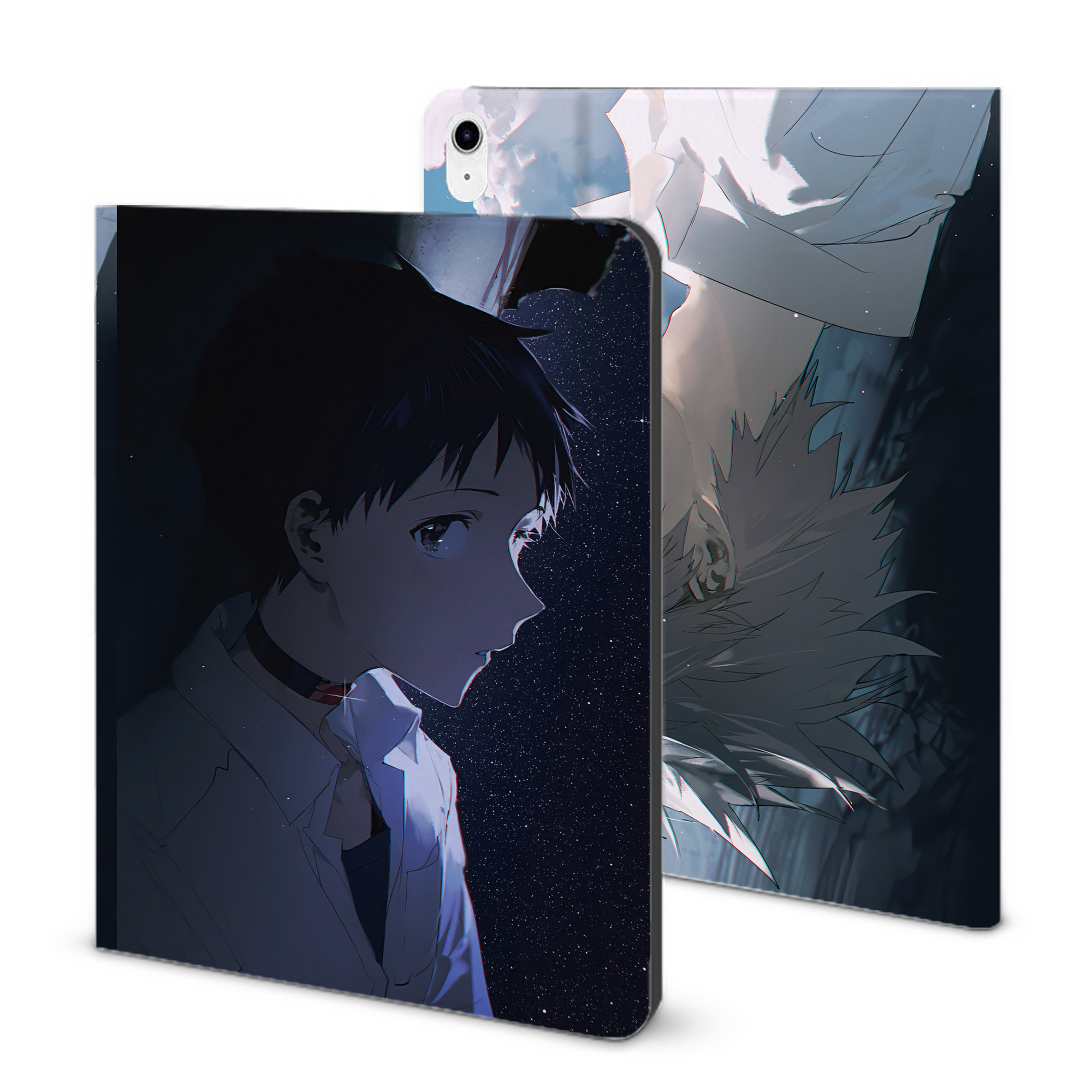 （画像用） EVA 新世紀エヴァンゲリオン IPad ケース ブック型 PUレザー TPU 耐衝撃 軽量 薄型 ペン収納なし 全面保護 IPad 各モデル対応